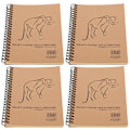 Miniatyrbillede 5 af 8: 4 stk. Kraftpapir Skitsebog Retro Skitseblok Håndmalet Tyk Kunst Tegneblok Spiral Notebook