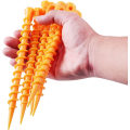Miniatyrbilde 2 av 5: Kvalitets PP-plastspiker - teltplugger for utendørscamping, strand, jungel og gjørme - gul (25,3 cm x 5 cm)