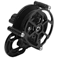 Miniatyrbilde 5 av 8: Holdbar sentertransmisjonsgirboks i stålmetall for Axial SCX10 1/10 RC-bil Svart
