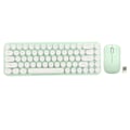 Miniatyrbillede 1 af 8: Skrivemaskine tastatur og mus Combo 68 taster 2,4 GHz stabil transmission Batteridrevet Retro skrivemaskine tastatur til Windows Hvid Grøn