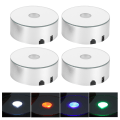 Miniatyrbilde 8 av 8: 4 stk lysbase for krystallkulekunst LED-skjermstativ Hjemmedekorasjonsutstyr Fargerikt lys