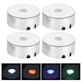 Miniatyrbillede 8 af 8: 4 stk lysbase til krystalkugle kunst LED display stativ Hjem dekoration forsyninger Farverigt lys