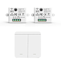 Miniatyrbillede 1 af 5: RF 433Mhz Relæmodtager med 1x 2-Gangs Panelkontakt