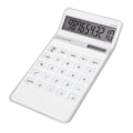 Miniatyrbillede 5 af 8: Kalkulator Solcelledrevet Batteridrevet Transparent Store Taster LCD Display Kontor Kalkulator Hvid