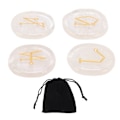 Miniatyrbild 1 av 8: Rune Stones Portable Healing Crystal Chakra Stones Häxa Rune Stone för Reiki Balans Meditation Vit