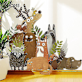 Miniatyrbild 1 av 4: Skogsdjur Älg Räv Kanin Väggdekaler För Barnrum Barnvägg