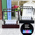 Miniatyrbild 8 av 8: Upplyst Newtons pendelboll miniatyrmodell prydnader heminredning hemmakontor skrivbordsdekor presenter