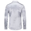Miniatyrbilde 3 av 4: Blank Skjorte for Menn, Lang Erme, Slank Passform, Formell, Grå, 3XL