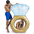 Miniatyrbillede 4 af 5: Oppustelig Bademadras, Diamanter Flyder i Poolen med Dobbelt Hurtigudløserventiler, Fotoprops/Pool Loungers, Pool Float til Voksne 120 X 140 CM