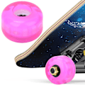 Miniatyrbillede 5 af 8: 4 STK MS2409 PU Pink 54x36 mm Skateboard Dobbelt Rocker Blinkende Hjul Downspeed glidehjul