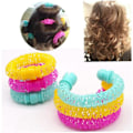 Miniatyrbillede 2 af 5: 8 STK. / PAKKE Magisk Donut Krøllejern Cirkel Spiral Plastik Hårkrøller Ringlets Bølge Frisure Maker DIY Hårkrølle Værktøj