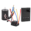 Miniatyrbild 4 av 8: 3650 3900KV Borstlös Motor Programmeringskort 60A ESC med Vattentät BEC för 1/10 RC Bil