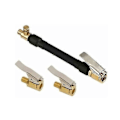 Miniatyrbilde 1 av 4: 30CM Ventil Inflator Slange Sykkelpumpe Slangeforlengelseskabel, Hann Gjenget Gummi Inflator Dekk Luftslange Inflator, og 2 STK Bil Dekkventil Adapter