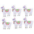 Miniatyrbillede 1 af 8: 6 stk. strygejern på patches tegneserie alpaca form DIY bomuld broderi tøj patches badge patches dekoration