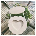 Pikkukuva 1 / 4: 2kpl DIY puinen rakkausvalokuvakehys, jossa valkoinen embryo Super Light Clay lumihiutale mold