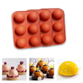 Miniatyrbillede 1 af 5: 6 Hulrum Halvcirkelformet Silikoneform til Chokoladeproduktion
