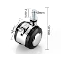 Miniatyrbilde 2 av 5: 4cm 8 stk. Kraftige Hjul Kontormøbler Hjul Mute Lenestol Stol Hjul Erstatning Svingbare Formede Mute Hjul Stoler Spin Hjul Nylon Tilbehør