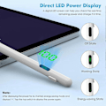 Miniatyrbilde 3 av 5: Universal pekepenn med berøringsskjerm, kompatibel med iOS/Android smarttelefoner og nettbrett, nettbrett penn med batteridisplay, hvit