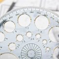 Pikkukuva 2 / 4: Monitoiminen geometrinen viivain, geometrinen piirustusmalli, mittaustyökalu kouluun, toimistoon, arkkitehtuuritarvikkeet