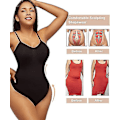Miniatyrbild 2 av 4: Ultra Bekväm Kroppsshaper Kvinnors Formgivande Bodysuit Magkontroll Shapewear Tanga med Justerbara Remmar