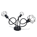 Miniatyrbillede 7 af 8: 3 Hoveder Vedhængslampe Hul Jern Loftlampe Base til Soveværelse Spisestue Stue til E14 Pære 85‑265V