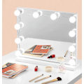 Miniatyrbillede 2 af 3: LED Spejl Lys Kit til Toiletbord, med 10 Dæmpbare Pærer, og 3 Lysindstillinger, Hvid, 20.2*14.5*5.3cm