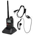 Miniatyrbild 5 av 8: Bärbara Walkie Talkies Set Handheld LCD Display Walky Talky med Hörlurar 100‑240V Svart EU-kontakt 100‑240V