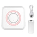 Miniatyrbilde 1 av 5: 1 Rull Utskriftspapir for Etikett Kvittering Foto Notater og Memoer - Bærbar Trådløs Skriver Mini Lomme Bluetooth Kompatibel med Android iOS Smarttelefon