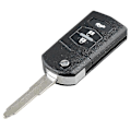 Miniatyrbillede 3 af 4: Smart fjernbetjeningsnøgle til bil med 3 knapper, 80-bit 63 chip, bilnøgle fob, passer kompatibel med 2 3 5 6 Rx8 Mx5 433mhz
