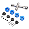 Pikkukuva 2 / 8: 4 kpl RC-auton metalliset 5 mm paksut pyörän kuusiomutterit ristiholkilla TRAXXAS SLASH 4X4 2WD -autoon