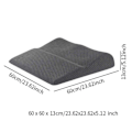 Miniatyrbild 5 av 5: Benhöjdskudde Portabel Ergonomisk Memory Foam för Läsning Hem Sovrum-Grå- Grå