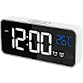 Miniatyrbild 1 av 5: Väckarklocka, digital klocka med temperaturvisning, snooze, USB-driven uppladdningsbar klocka med dubbla alarm för sovrum, sängbord, kontor och resor