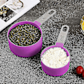Miniatyrbilde 4 av 5: Stablebare Målekopper i Rustfritt Stål med Håndtak for Måling av Tørre og Flytende Ingredienser-