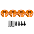 Miniatyrbillede 1 af 8: 12mm Universal Hjul Hex Hub Adapter til HSP Sakura 1/10 Skala RC Bil (5mm, Gylden orange)