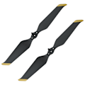 Miniatyrbild 4 av 8: 2 st Propeller Lågbrus Lätt Propeller Tillbehör Passar för Mavic AIR 2 DroneSvart Guld Kant