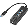 Miniatyrbild 1 av 5: 3 Port USB 3.0 HUB till RJ45 Gigabit Ethernet 10/100/1000 Mbit USB Ethernet Adapter för Macbook, Surface Pro, Chromebook
