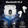 Pikkukuva 2 / 5: In-ear Bluetooth 5.3 -kuulokkeet 4 ENC-melua vaimentavalla mikrofonilla (valkoinen)