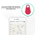 Pikkukuva 7 / 8: Mini Bluetooth Tracker Bag Lompakkoavain Pet Anti kadonnut Smart Finder Locator Hälytin punainen red