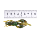 Miniatyrbilde 5 av 6: 4 stk mørkegrønn naturtro silikon myk fiskekreps lokker agn (1#)