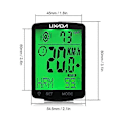 Miniatyrbillede 3 af 5: 3 I 1 Cykelcomputer Multifunktionel LCD-skærm med pulssensor - JRZD Blåt baggrundslys Sort