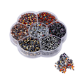 Miniatyrbilde 5 av 8: 10080 stk flate bakre rhinestones blendende fargerike DIY robuste iriserende rhinestones runde perler for manikyr sminke607-3
