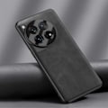 Miniatyrbild 1 av 4: Skal för OnePlus 12, Läderfodral för OnePlus 12, PU Läder Ultratunt Slim Hållbart Skyddande Mobilskal Zekai svart