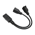 Miniatyrbillede 2 af 8: Y Splitter strømstikledning IEC 320 C14 han til dobbelt 5 15R hun splitter adapterkabel 11,8 tommer 10A 125‑250V