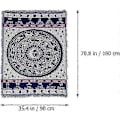 Miniatyrbillede 2 af 5: Vævet Konstellation 12 Horoskop Astrologi Tæpper Boheme Gobelin til Sofa Stol Seng Astrologi Plaider