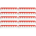 Miniatyrbillede 7 af 8: 10 stk Barrier Gaffel Type Stripe 400V 25A PVC kappe Kobber Materiale TB Jumper Block Terminal Strips til husholdningsapparater TB 2510