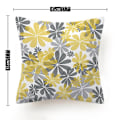 Miniatyrbillede 2 af 5: Sæt med 4 stk. dekorative pudebetræk 45 x 45 cm blødt slidstærkt firkantet pudebetræk med blomsterdesign trykt til sofa seng stue