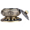 Miniatyrbilde 7 av 8: Røkelsesbrenner Røyk Tilbakestrømning Keramisk Glasur Røkelsesbrenner Kjegleholder Hjemdekorasjon (bronse)