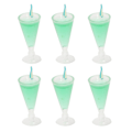 Pikkukuva 6 / 8: 20 kpl nukkekodin cocktail-laseja simulointi elämän kohtaus 1/12 mittakaava mini cocktail-lasit lelu nukkekoti sisustus vihreä