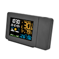 Miniatyrbild 3 av 8: Inomhus- och utomhustermometer 60 m överföringsklockprojektionsfunktion Temperaturprognos Digital hygrometer EU 100-240V