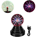 Miniatyrbillede 1 af 4: Magisk Statisk Plasma Kugle Lava Globe Natlampe Berøringsfølsom
